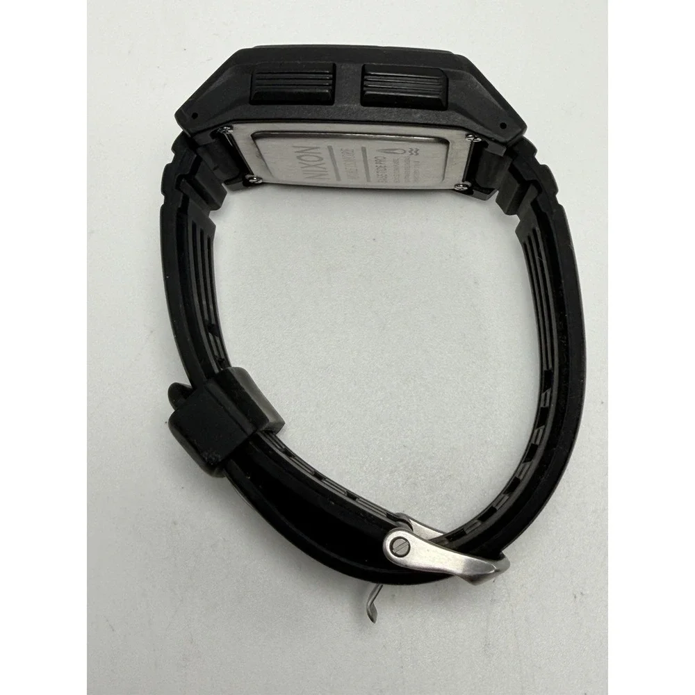 Nixon Base Tide Pro New Battery Digital Watch Black Surf Tactical Mens 42MM 8.5